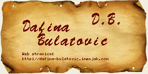 Dafina Bulatović vizit kartica